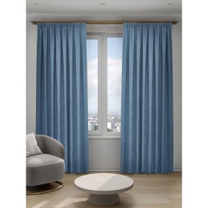 Штора канвас синяя 200х280 см Decofest Софи (153.737)