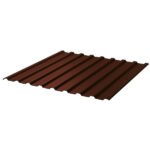 Профнастил С20 1,15х2 м 0,35 мм коричневый RAL 8017