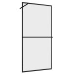 Душевая перегородка Abber Immer Offen черная 100х200 см стекло прозрачное 8 мм (AG60100B8)