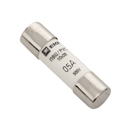 original-23124.jpg Вставка плавкая EKF ПВЦ 2P 0,5А 50 кА 500 В цилиндрическая (20 шт.) (pvc-10х38-0,5) — изображение 1