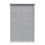 Рулонная штора блэкаут 120х160 см Decofest Каролина серая