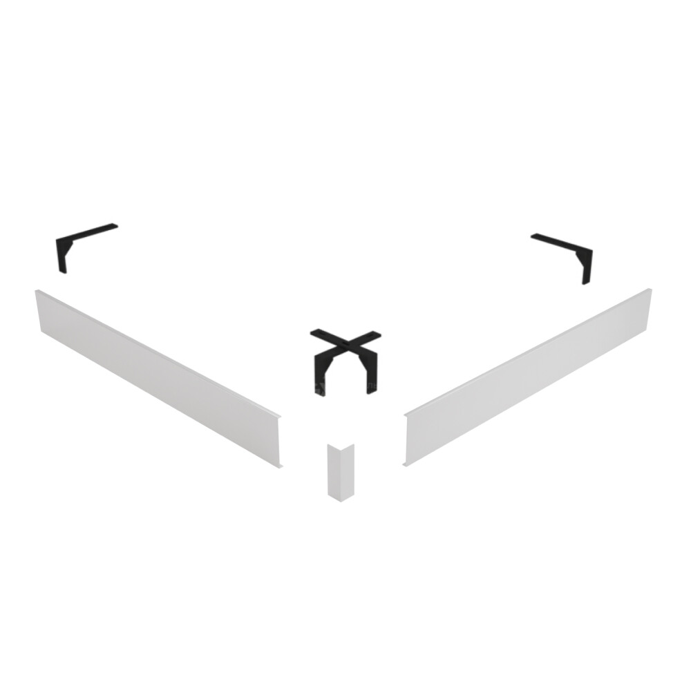 original-23451.jpg Экран для поддона RGW N/ST-01 металл 100х100х10 см квадрат белый (50231500-01) — изображение 1