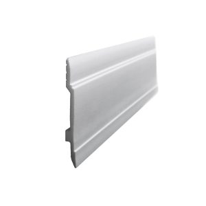 Плинтус экополимер Stenopol 150x17x2000 мм белый (C7104)