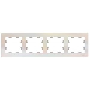 Рамка Systeme Electric AtlasDesign четырехместная жемчуг (ATN000404)