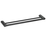 Полотенцедержатель WasserKraft Elbe K-7200 640 мм двойной на шуруп металл черный (K-7240)