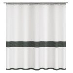 Штора для ванны Fora Stone Black 1800х1800 мм полиэстер белая/черная (FOR-STN204BL)