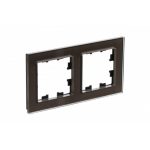 Рамка Systeme Electric AtlasDesign Nature двухместная мокко (ATN320602)