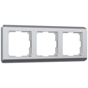 Рамка Werkel Stream трехместная серебряная (a051277)