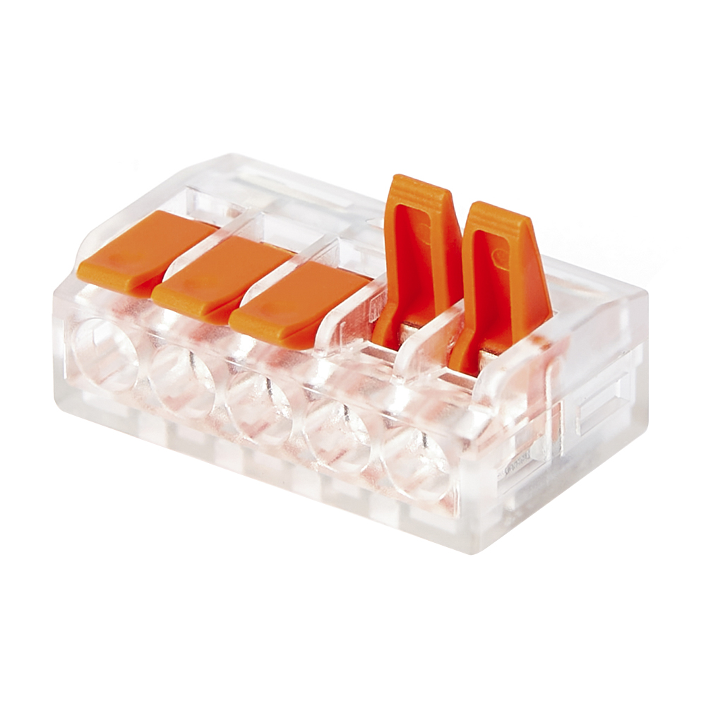 original-23960.jpg Клемма на 5 проводов Electrovolt 221-415 0,2-4 кв.мм с рычажками без пасты (6 шт.) (ЦБ-00015945/604941) — изображение 1