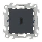 Розетка HDMI Simon 24 Harmonie встраиваемая графит (2411094-038)