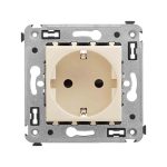 Розетка DKC Avanti встраиваемая бежевая с защитными шторками (6865484)