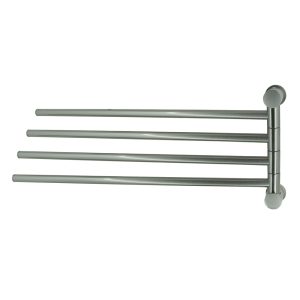 Полотенцедержатель WasserKraft 405 мм четверной поворотный на шуруп металл никель (K-1034N)