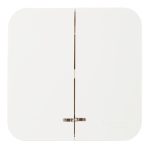 Выключатель Systeme Electric Blanca двухклавишный накладной молочный с подсветкой (BLNVA105112)