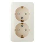 Розетка Systeme Electric Этюд накладная кремовая со шторками (PA16-008K)