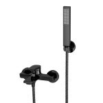 Смеситель для ванны WasserKraft Glan черный однорычажный с коротким изливом с лейкой (6601)