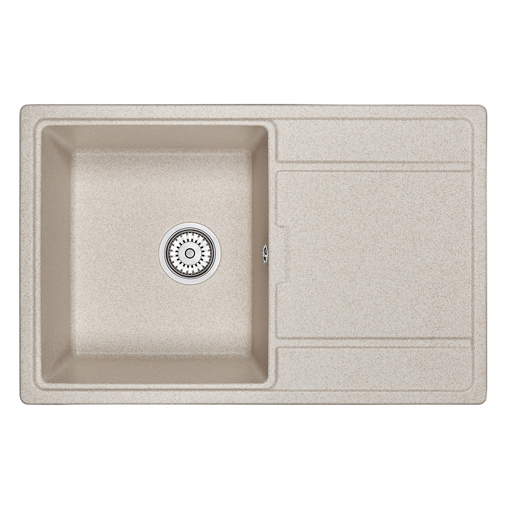 original-24903.jpg Мойка для кухни Granula 78х50х20 см врезная с крылом с сифоном кварц пирит — изображение 1