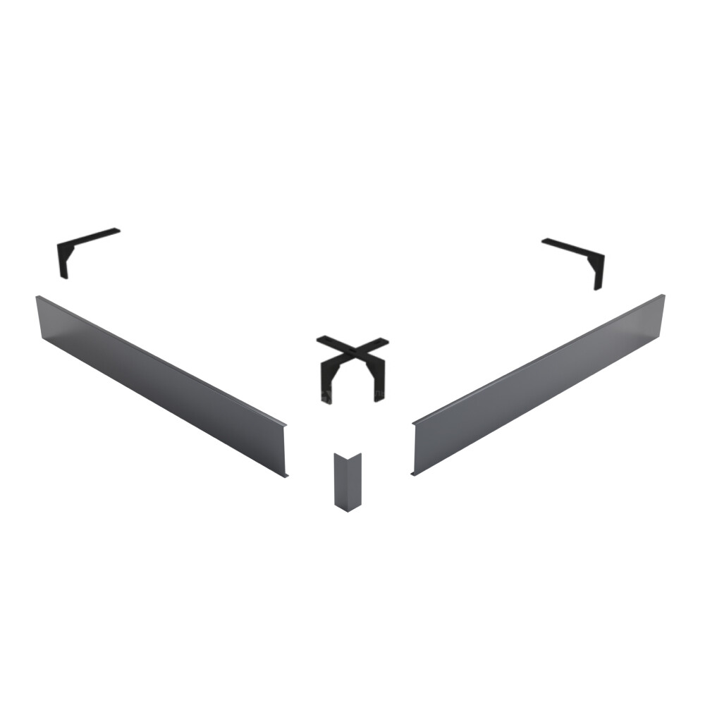 original-24964.jpg Экран для поддона RGW N/ST-01 металл 100х100х10 см квадрат графит (50231500-02) — изображение 1