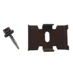 Крепление скоба-саморез для панелей 3D универсальное Ювента коричневое RAL 8017