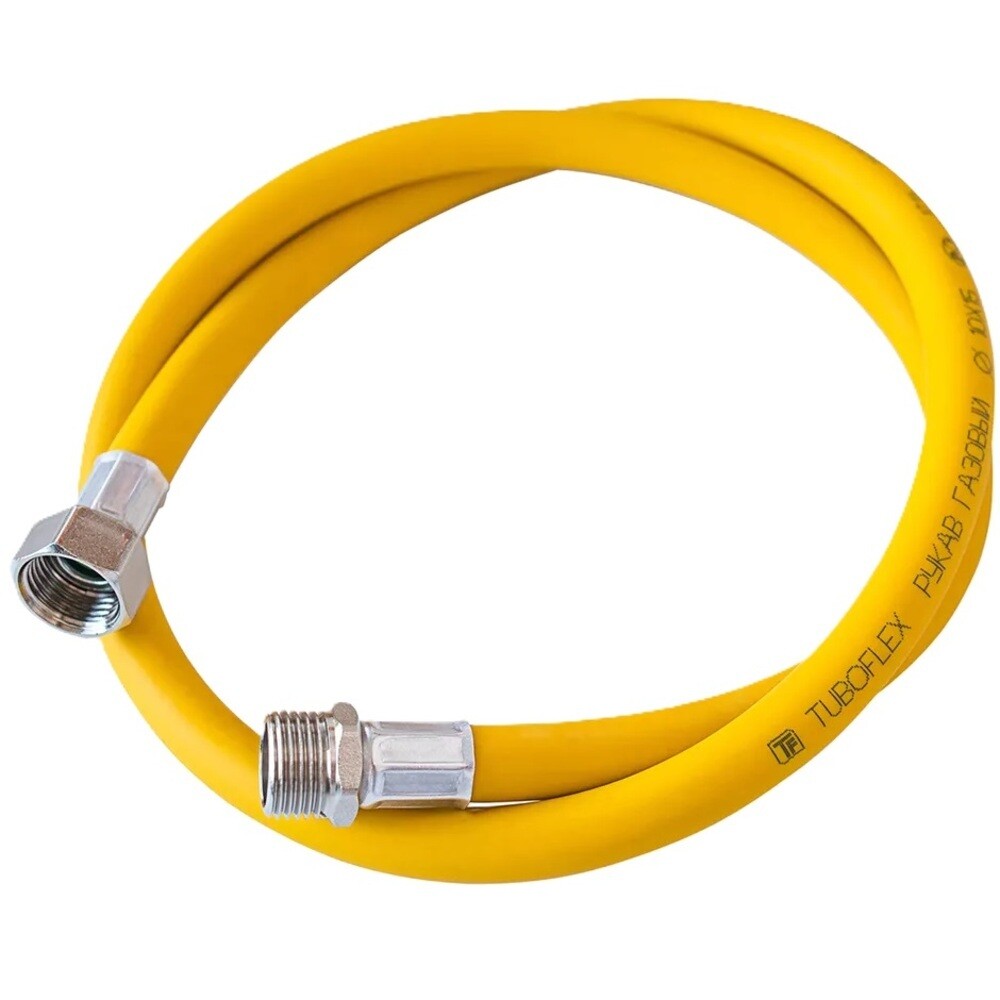 original-25467.jpg Шланг для газа ПВХ армированный Tuboflex 3/4 НР(ш) х 3/4 ВР(г) 180 см желтый — изображение 1