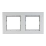 Рамка Systeme Electric AtlasDesign Aqua двухместная алюминий (ATN440302)