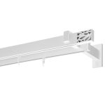 Карниз настенный металлический двухрядный профильный Хай-тек 200 см белый (170.574)