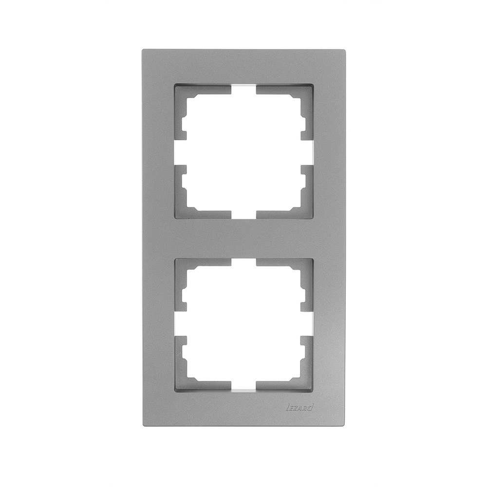 original-25927.jpg Рамка Lezard Vesna двухместная платина (742-3500-152) — изображение 1