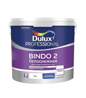 Краска для потолка Dulux/Luxium Bindo 2 белая 2,5 л