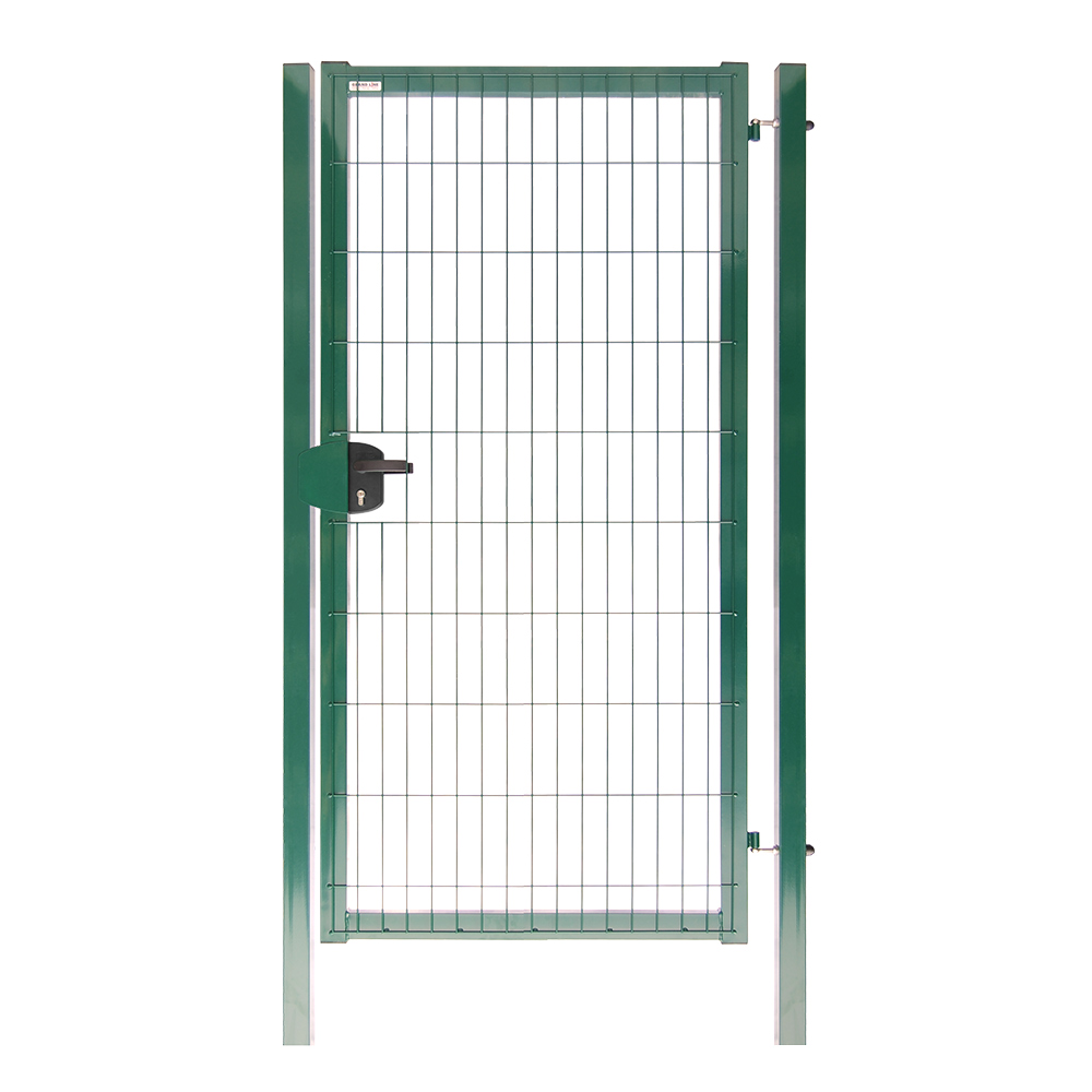 original-2604.jpg Калитка распашная с панелью 3D Medium и столбами 1х2,03 м зеленая RAL 6005 — изображение 1