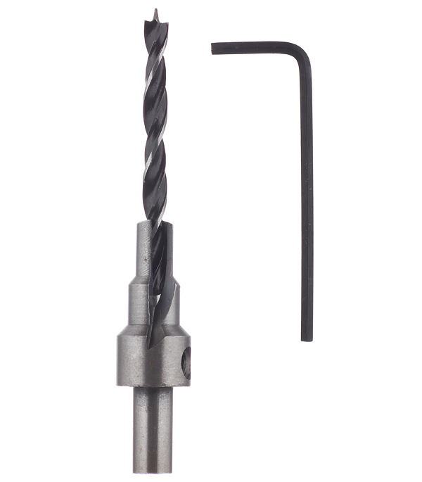 original-26062.jpg Сверло по дереву Практика 5х50 мм конфирмат для мебельной стяжки 7х50 мм (774-948) — изображение 1