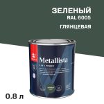 Краска по ржавчине Tikkurila/Tikkivala Metallista зеленая гладкая глянцевая 0,8 л