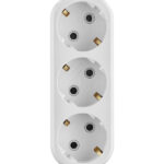 Разветвитель 3 розетки UNIVersal 16 А 230 В 3,5 кВт белый (А303)