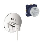 Смеситель для душа встраиваемый Grohe Plus однорычажный с механизмом в комплекте хром (24060003/35600000)