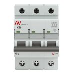 Автоматический выключатель модульный EKF Averes AV-6 3Р 25А тип C 6 кА 400 В (mcb6-3-25C-av)