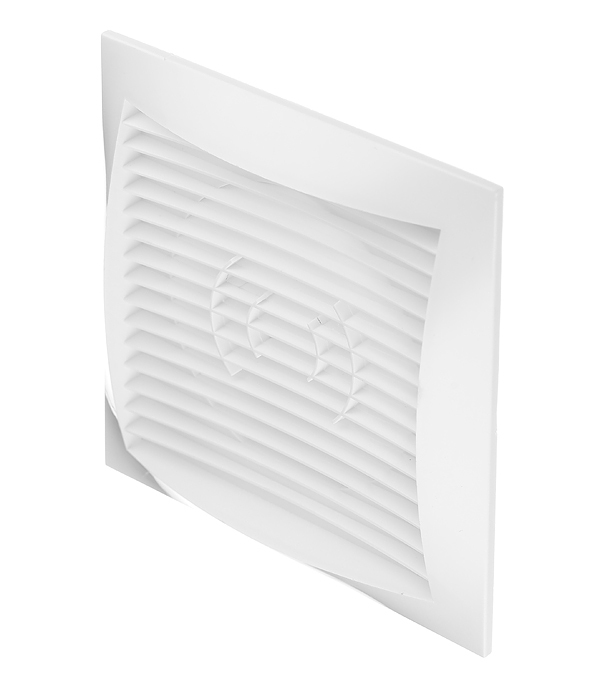 original-26626.jpg Решетка вентиляционная пластиковая торцевая Era РСФ 150х150 мм с фланцем d100 мм белая — изображение 1
