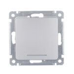 Переключатель Hegel Master одноклавишный встраиваемый серебро с подсветкой (ВС10-462-06)