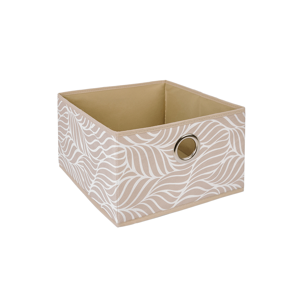 original-26701.jpg Короб для хранения Листья 280х280х180 мм бежевый — изображение 1