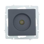 Розетка телевизионная Lezard Vesna встраиваемая графит RJ11 (742-3488-130)