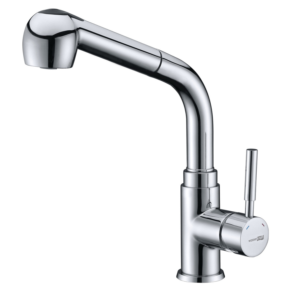 original-26753.jpg Смеситель для кухни WasserKraft Main хром с высоким изливом с вытяжной лейкой однорычажный (4166) — изображение 1
