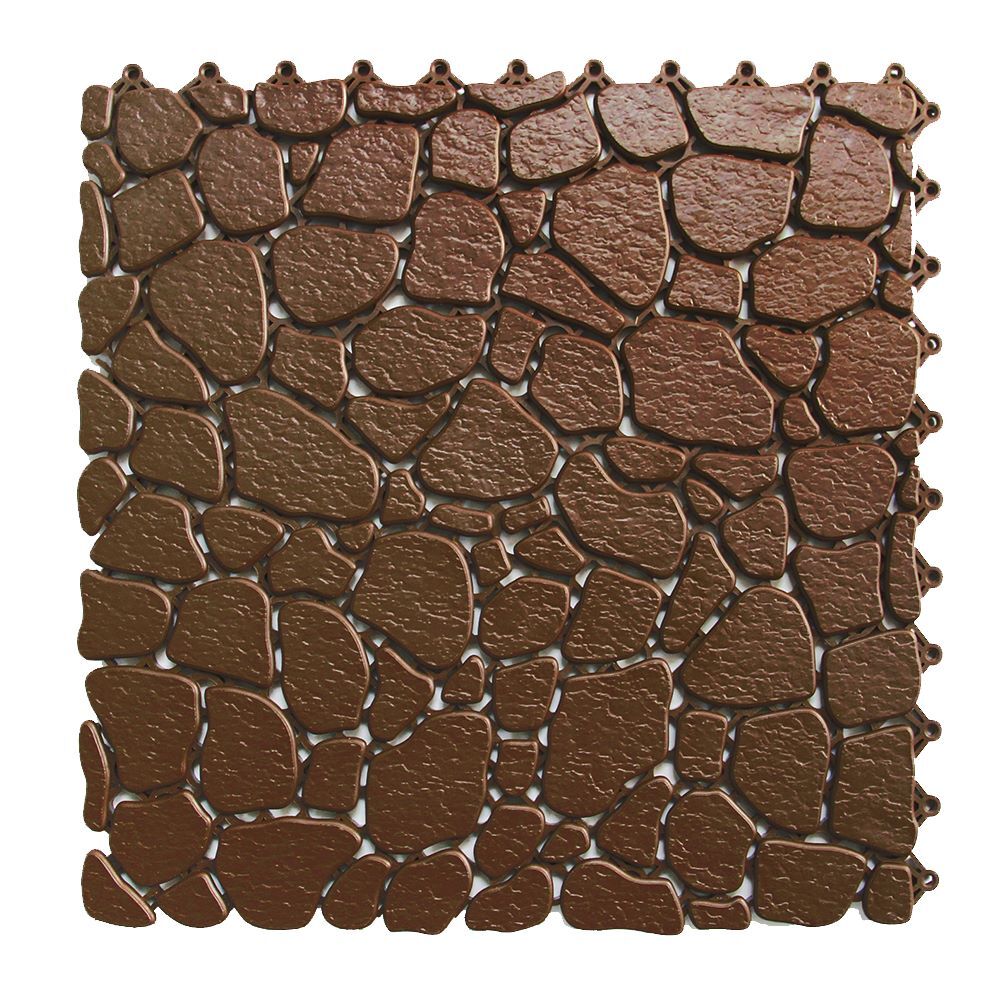 original-2676.jpg Антискользящее модульное покрытие Sensor Aqua Stone 340х340 мм коричневое (12 шт.=1,39 кв.м) — изображение 1