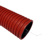 Труба двустенная гофрированная ПНД/ПВД d160/140,2 мм SN4 с протяжкой бухта 50 м