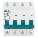Автоматический выключатель модульный Dekraft BA-103 4Р 32А тип C 6 кА 230/400 В (12324DEK)
