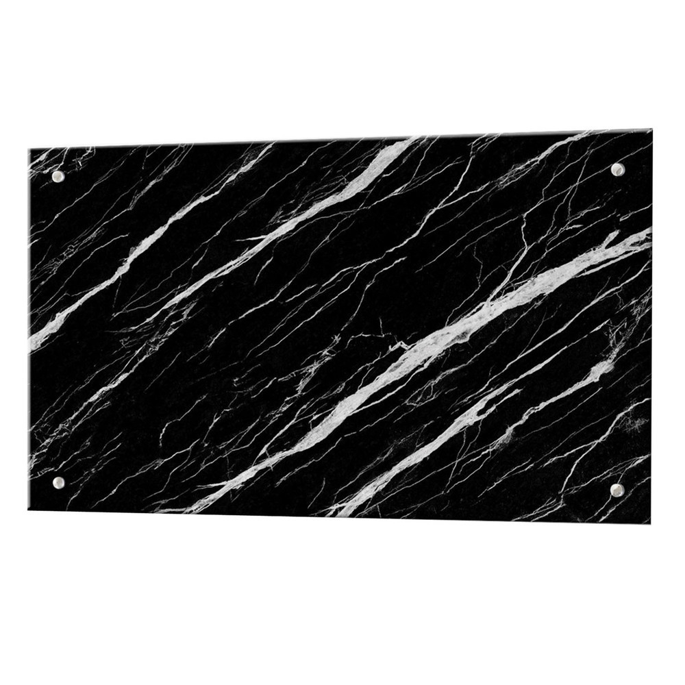 original-26882.jpg Панель стеновая закаленное стекло для кухни 900х500х4 мм черно-белый мрамор — изображение 1