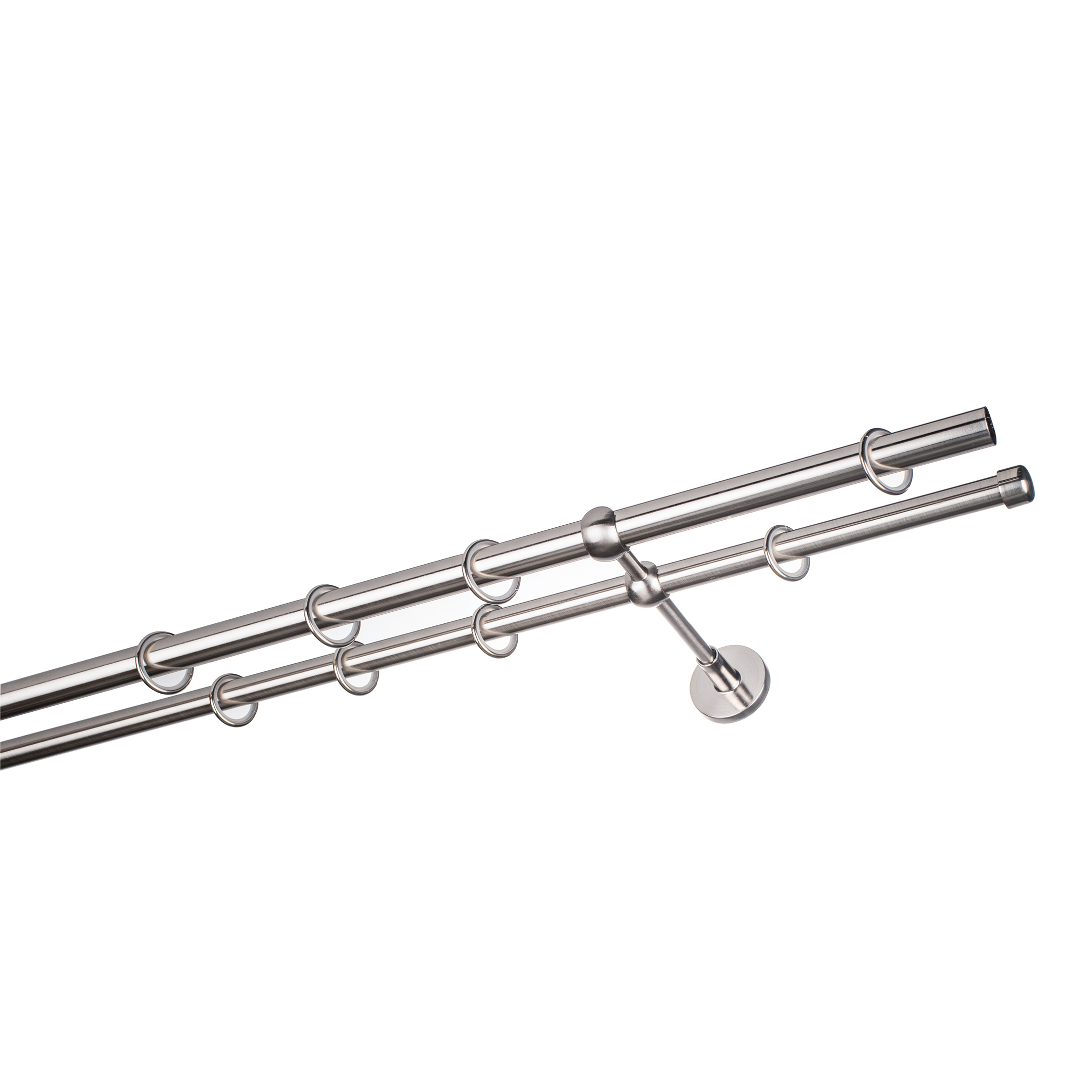 original-26918.jpg Карниз настенный металлический двухрядный круглый 200 см d20 мм серебро — изображение 1