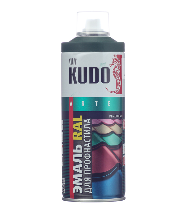 original-26924.jpg Эмаль аэрозольная для металлочерепицы Kudo зеленый мох полуматовая RAL 6005 520 мл — изображение 1