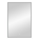 Зеркало с подсветкой прямоугольное 60х100 см в раме черной с сенсорным включением Continent Viseu (ЗЛП2421)