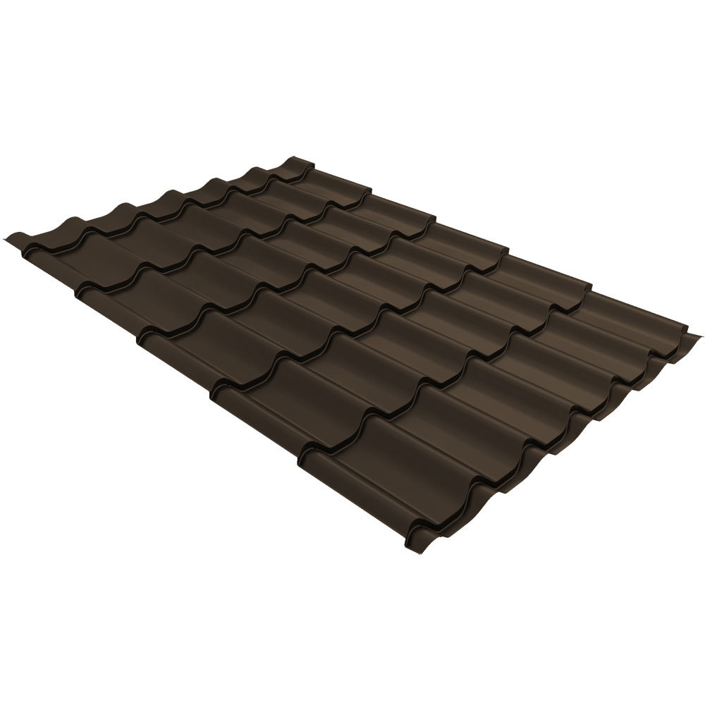 original-27149.jpg Металлочерепица 1,18х1,15 м 0,5 мм Grand Line Классик темно-коричневая RR 32 rooftop matte — изображение 1