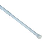 Карниз для ванной 125-230 см телескопический прямой алюминий белый