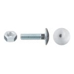 Болт мебельный оцинкованный 8х30 мм DIN 603 полусферическая головка с гайкой (6 шт.)