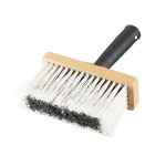 Кисть макловица искусственная щетина пластиковая ручка 140х52 мм для обойного клея и грунтов на водной основе