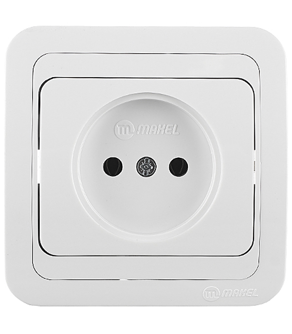 original-27621.jpg Розетка Makel Mimoza встраиваемая белая (12022) — изображение 1